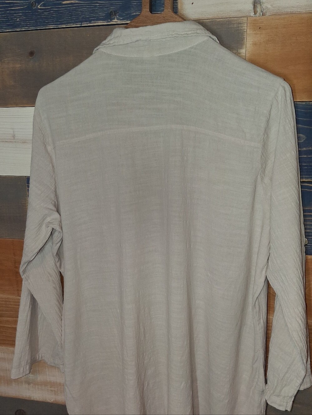 Blanco By Nature Cabana Dress Shirt Linen XL - Picture 6 of 7